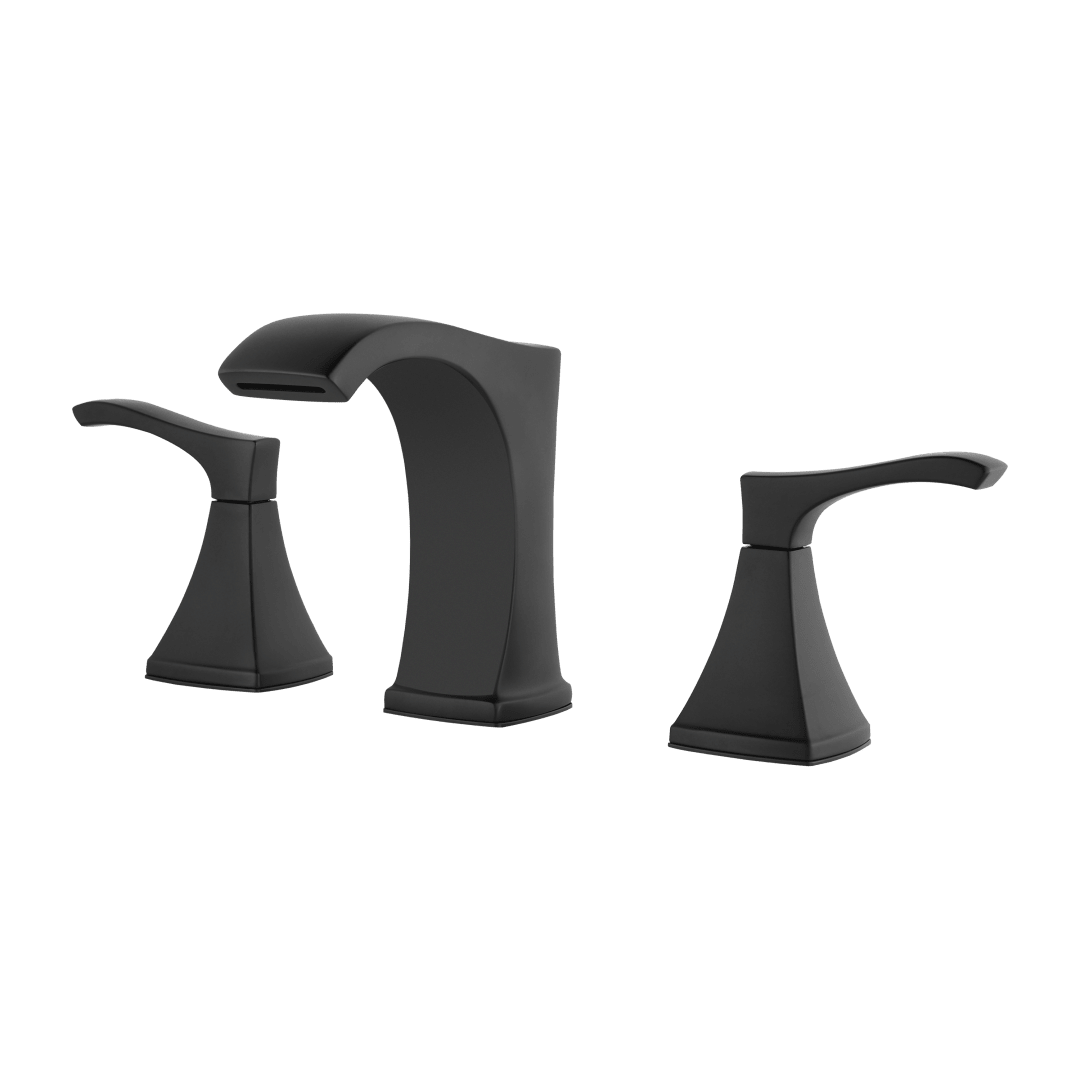 Venturi 2-Handle 4" Centerset Bathroom Faucet in Matte Black