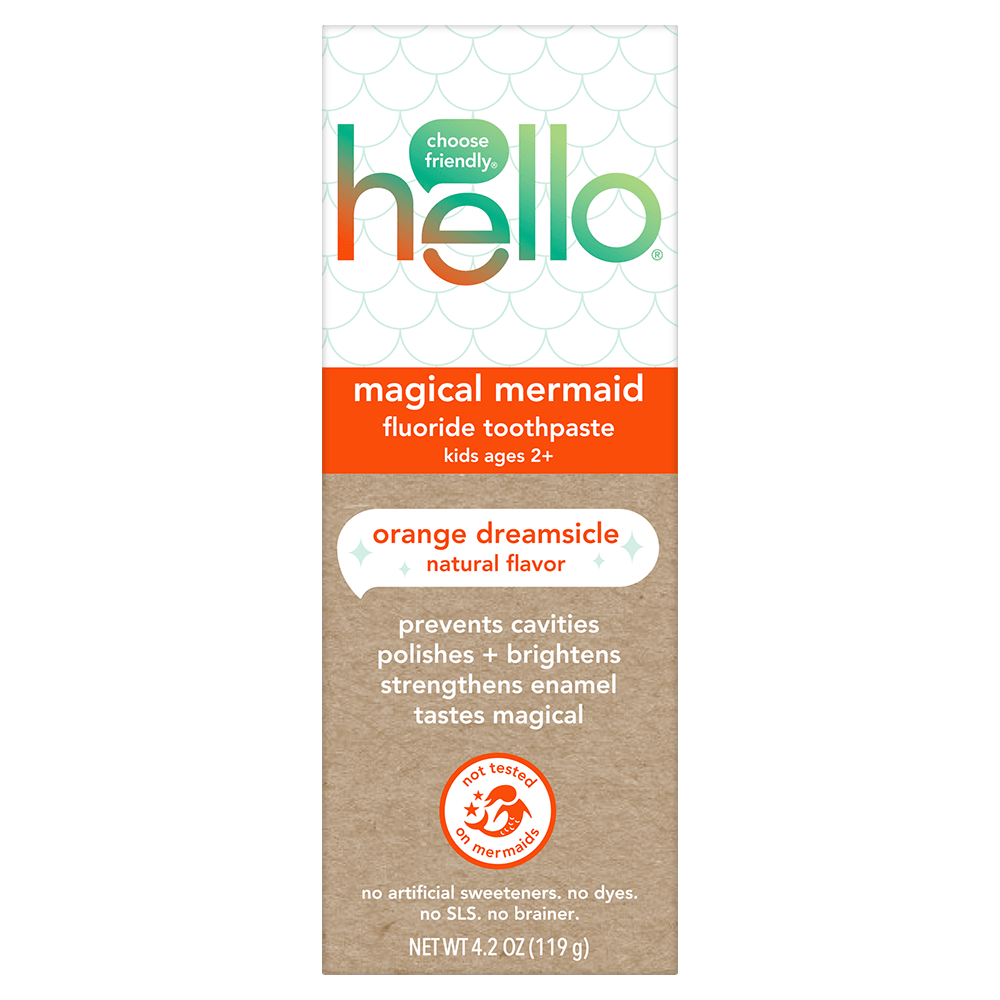 hello Magical Mermaid Kids Toothpaste with Fluoride, 3 Pack, 4.2 Oz Each