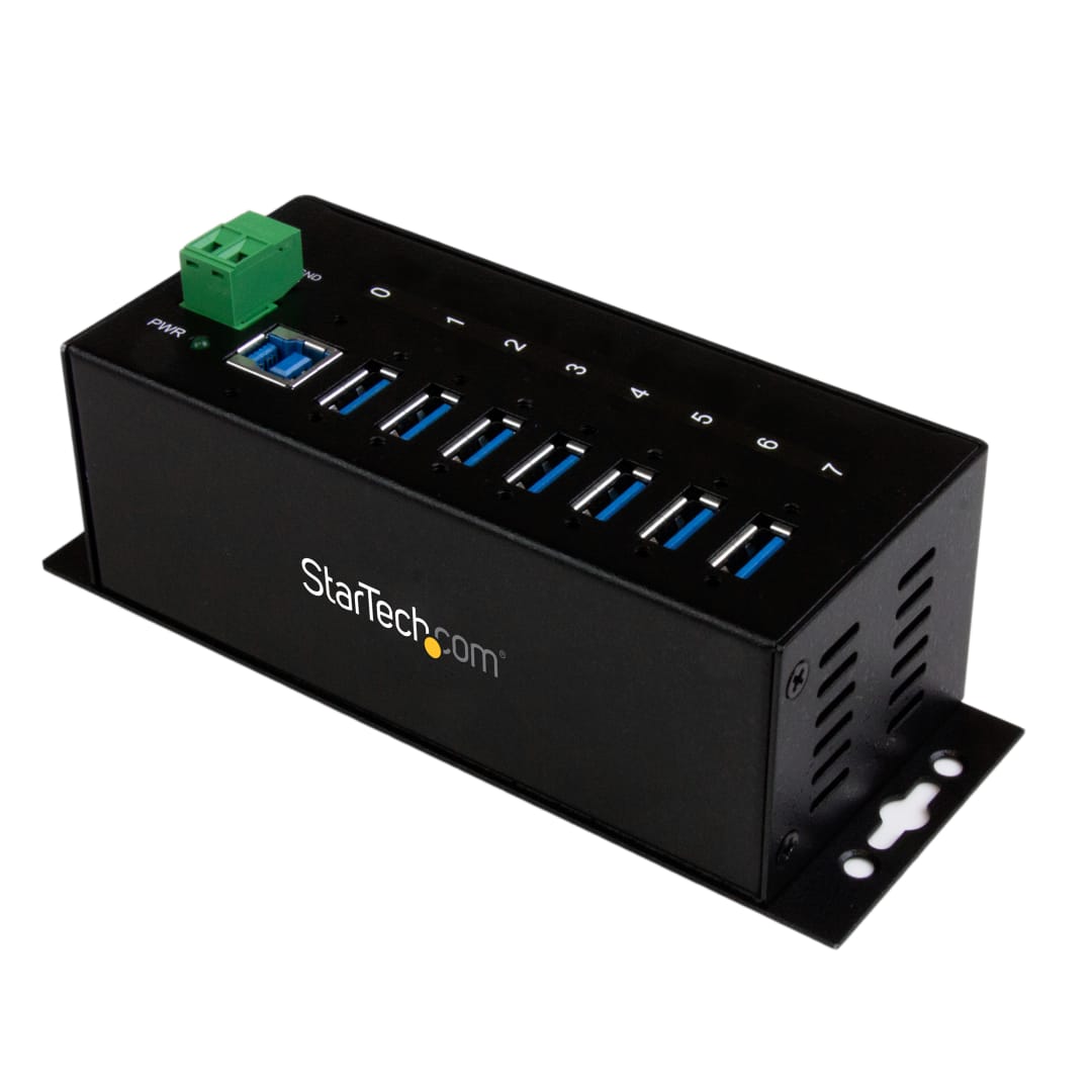 7 Port Industrial USB 5Gbps Hub w  ESD Protection
