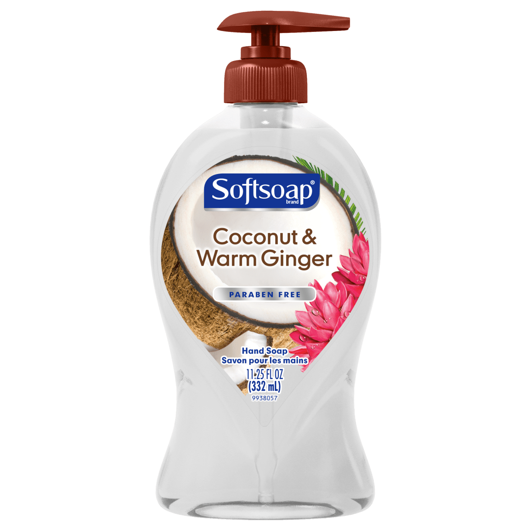 Softsoap Liquid Hand Soap, Coconut and Warm Ginger - 11.25 fluid ounce (6 Pack)