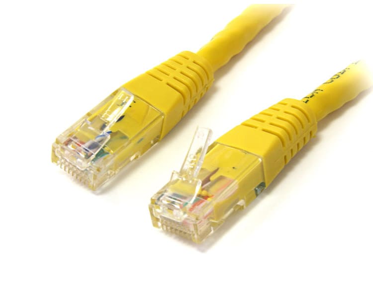 12 ft Yellow Cat6 Crossover UTP Cable