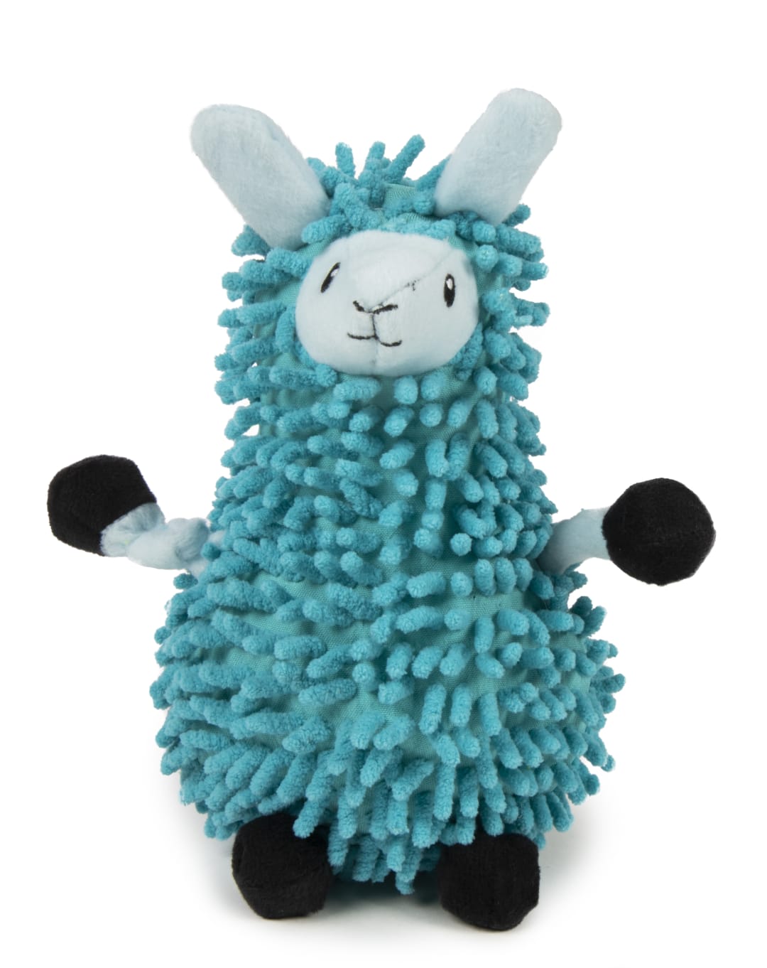 goDog Llamas Noodle Plush Squeaky Plush Dog Toy With Chew Guard Technology, Blue, Small