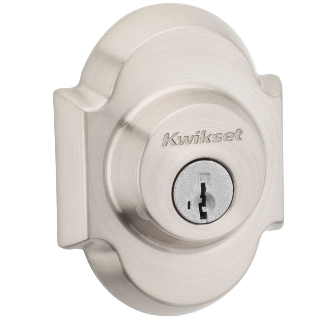 985 Austin Arched Deadbolt, Keyed Both Sides, featuring SmartKey Security™ in Satin Nickel