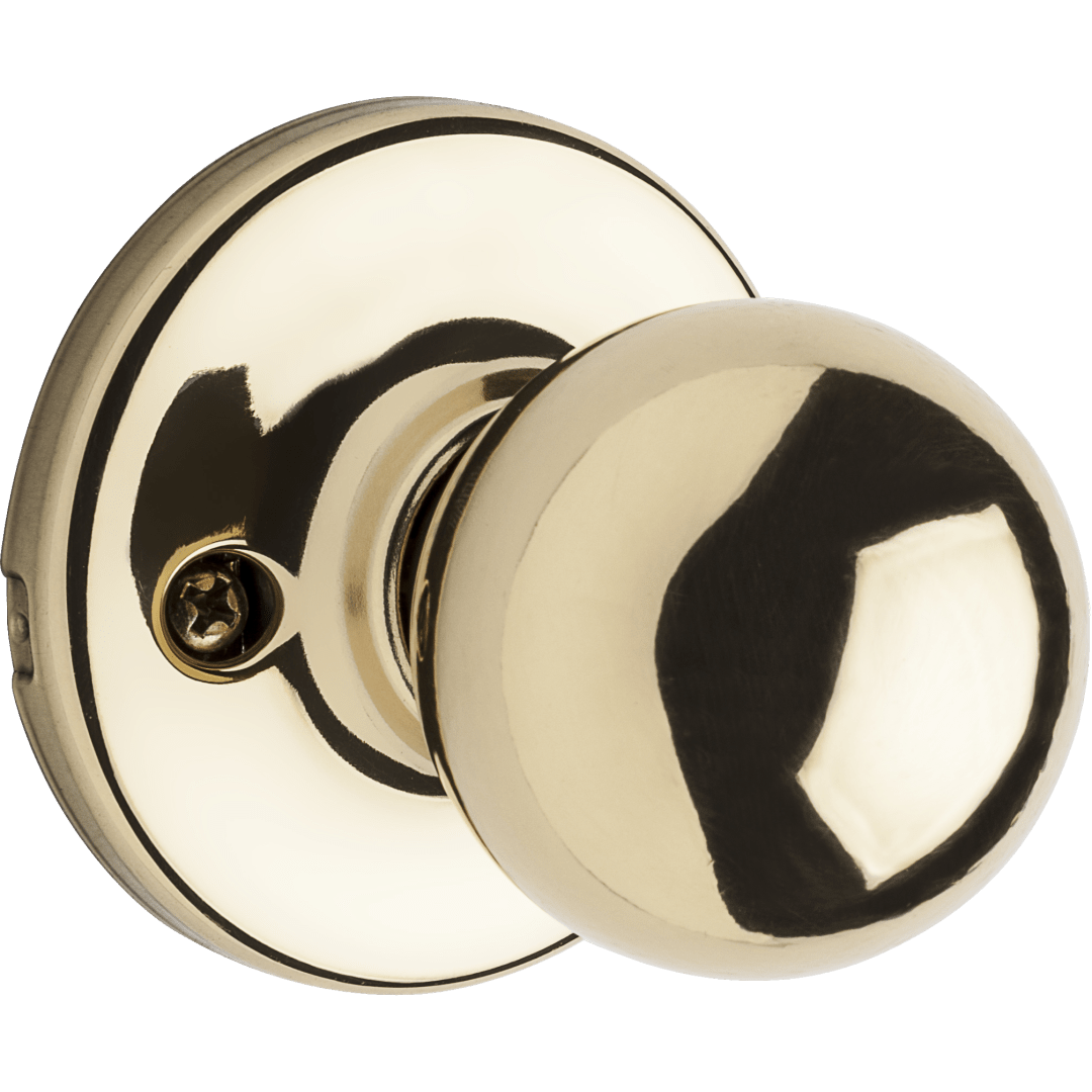 Polo Dummy Doorknob in Polished Brass