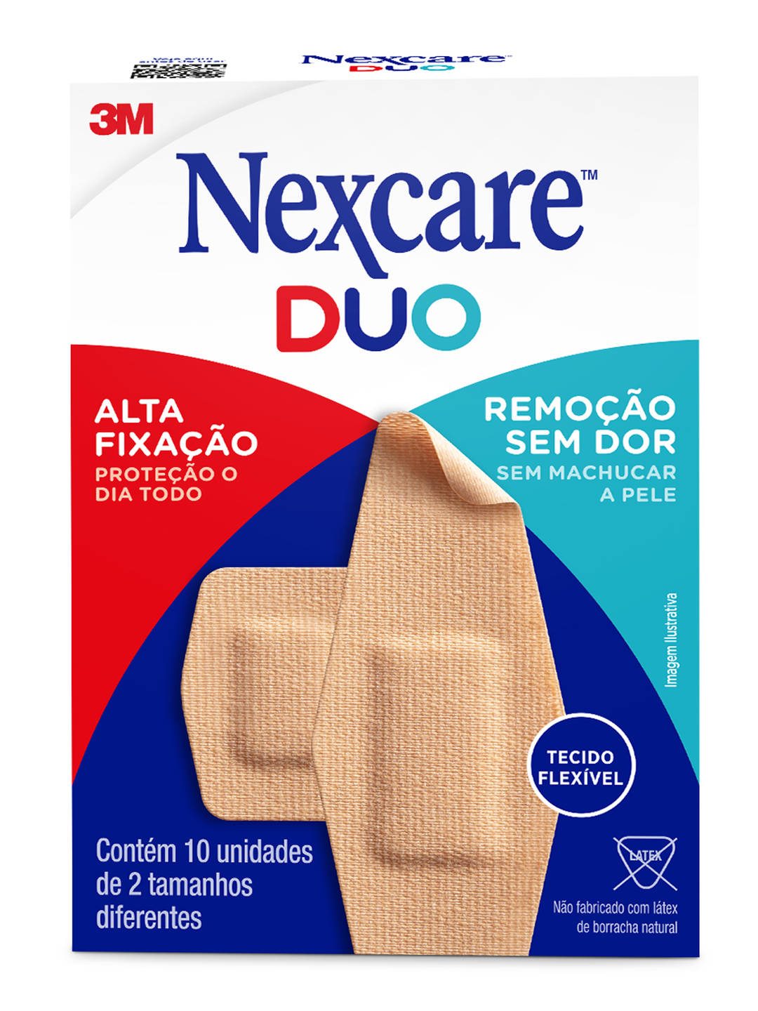 Curativos Nexcare™ Duo, 10 Unidades, Tamanhos Sortidos