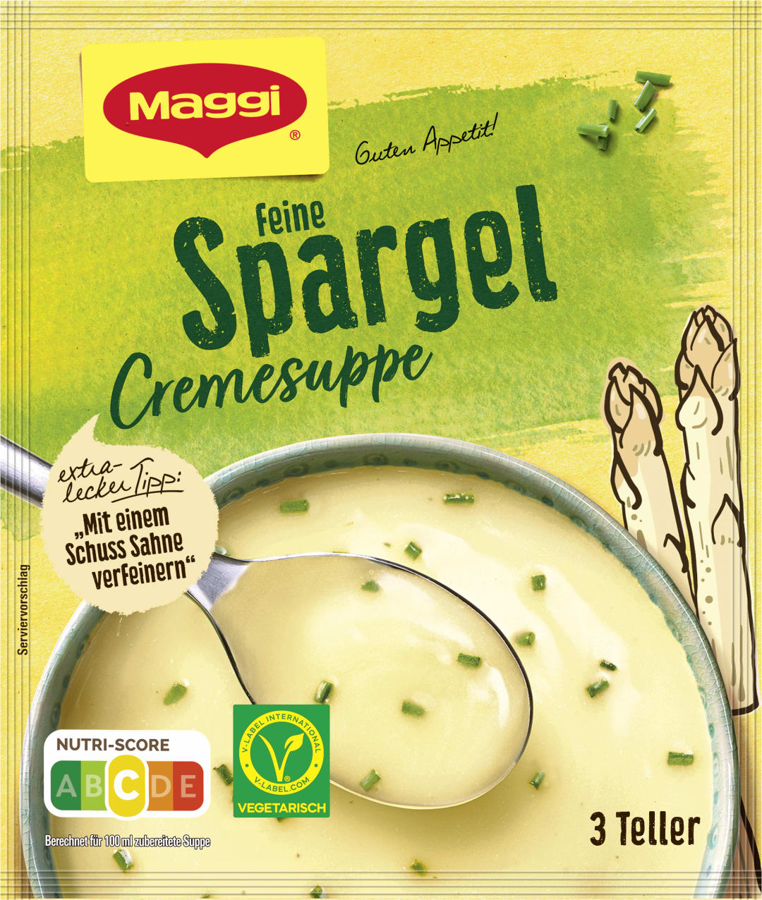 MAGGI GUTEN APPETIT Spargel Cremesuppe, Ergibt 750ml