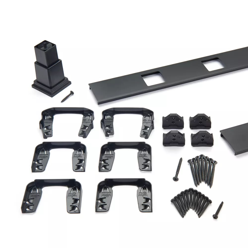 8-ft Transcend Accessory Infill Kit for Square Composite Balusters - Horizontal - Black Full Span