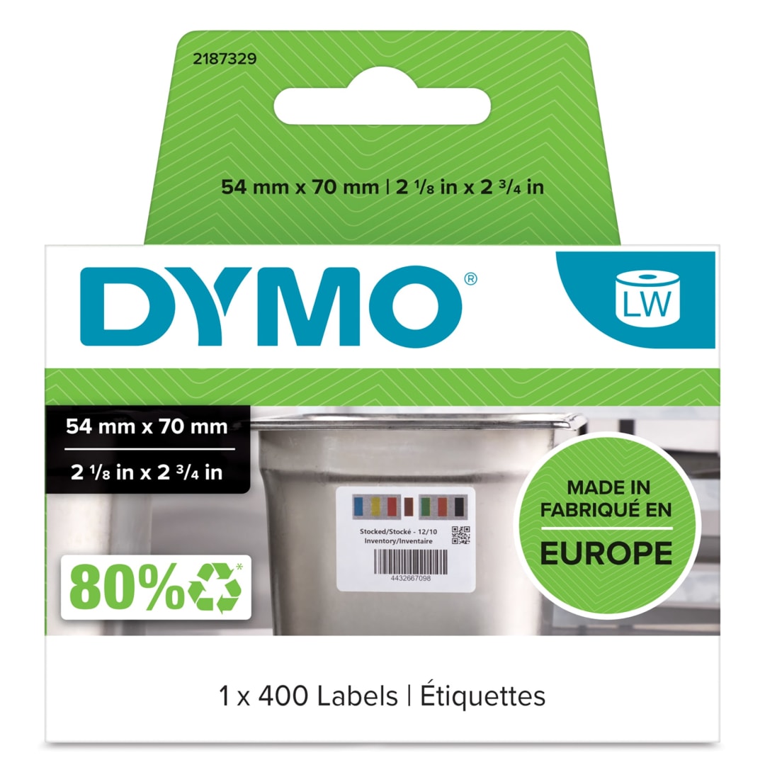 DYMO® LabelWriter™ Stock Rotation Labels for Food Industry Professionals, 54 mm x 70 mm, 400 Labels