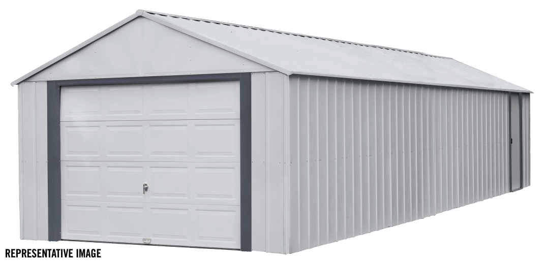 Arrow Murryhill 14 x 31 x 9 ft Grey Steel Garage