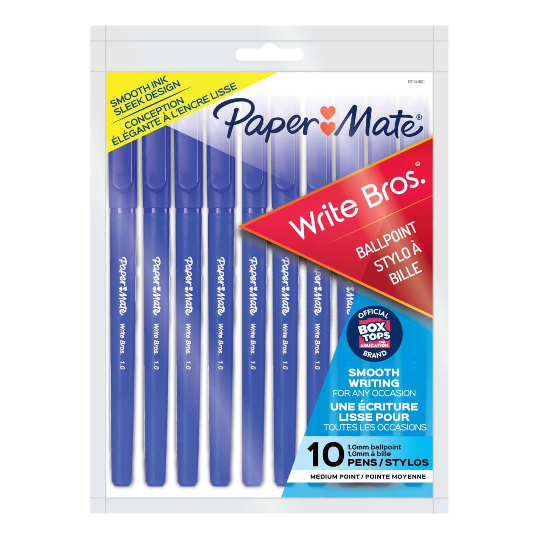 PM WRITE BROS 1.0MM 10CT POUCH BLUE RPCK