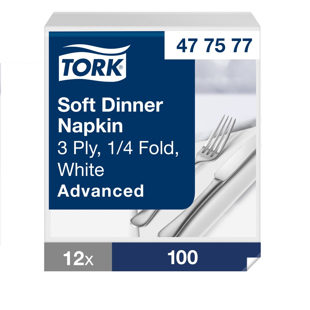 Tork Soft White Dinner Napkin