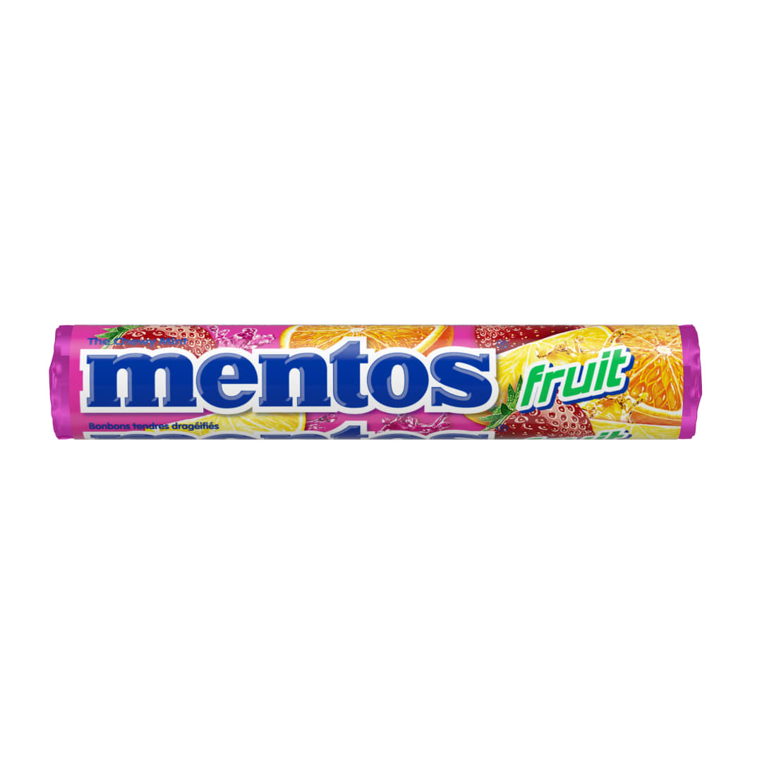 Mentos Chewy Mints Fruit 11 pc Single Roll