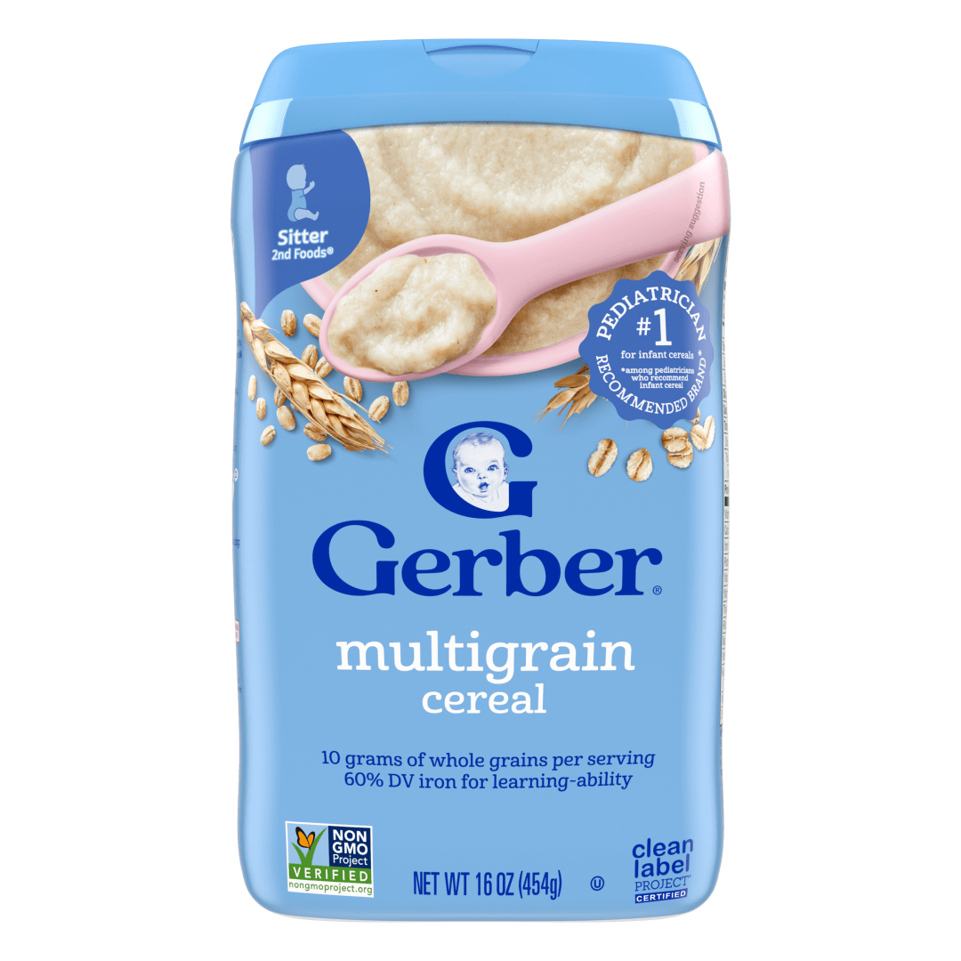 Gerber Stage 2 Baby Food, Multigrain Cereal, Whole Grains, Baby Cereal