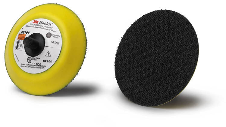 Suporte 3M™ Hookit™ 76mm diâmetro, Sem furo, Roca Externa de 5/16”-24 - PN02700