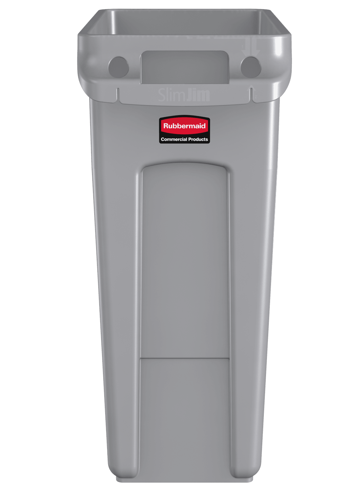 Rubbermaid Commercial Products SLIM JIM 16 Gallon Vented Trash Can, Grey