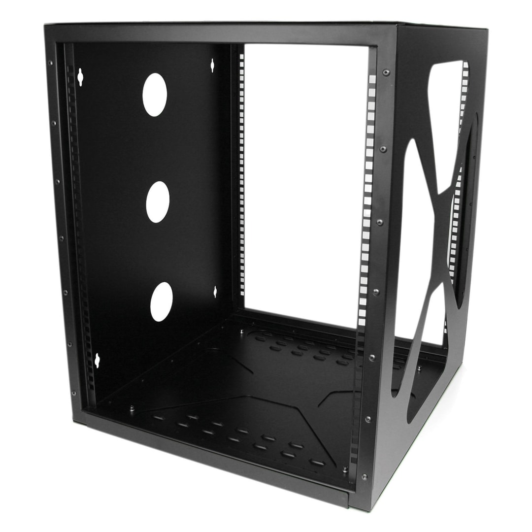 12U 19in Wide Wallmount Sidemount Open Rack