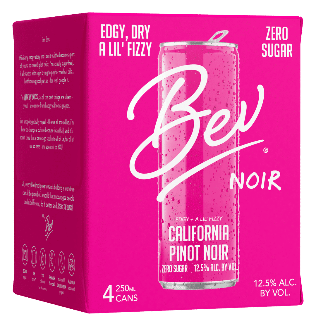 Bev California Pinot Noir Red Wine 250ml Can 4 Pack