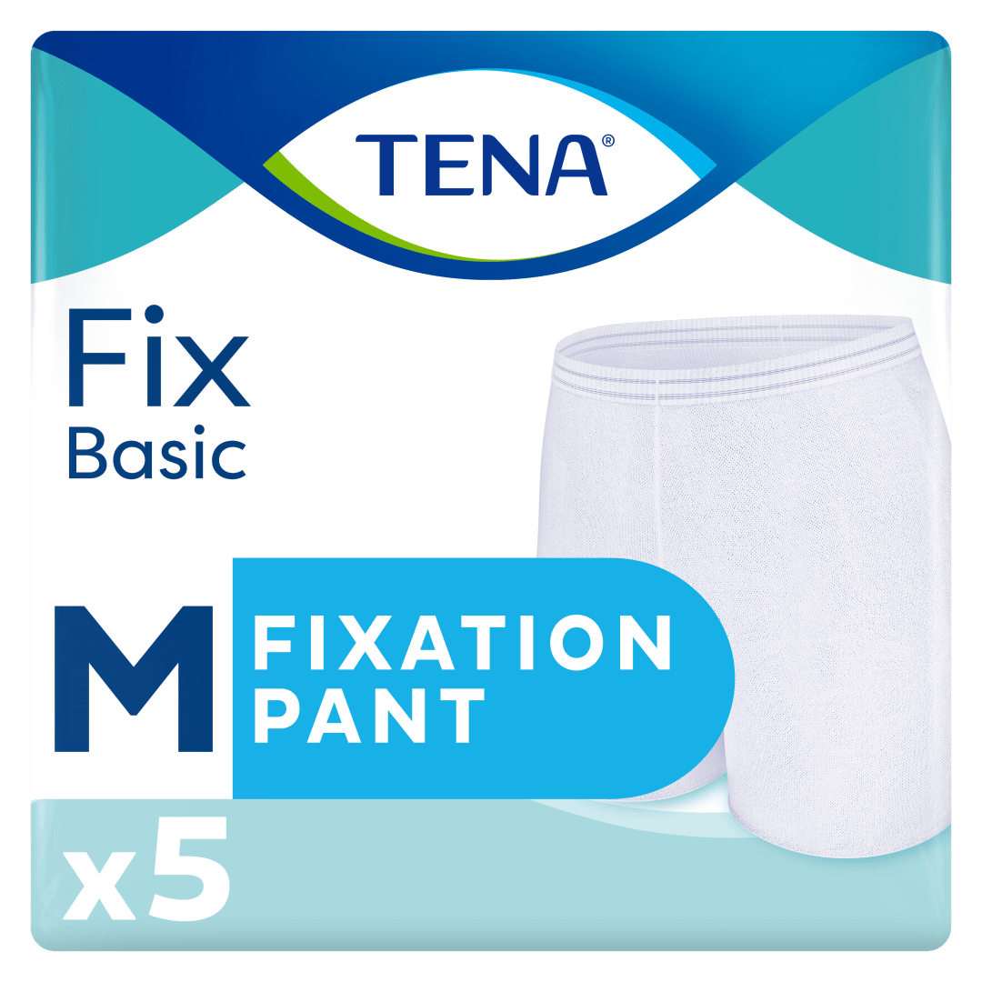 TENA Fix Basic – Reusable Fixation Pants for Secure Pad Placement with Seamless Design, Flexible Leg Openings &amp; Washable up to 25 Times - Medium, Pack of 5