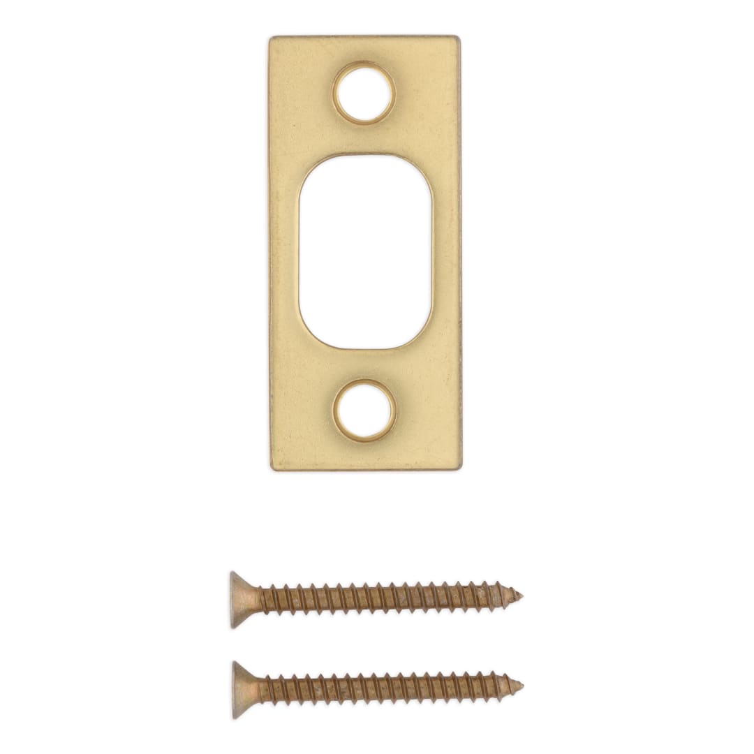 Deadbolt Square Corner Strike 1" x 2-1/4" for Polished Brass Finish