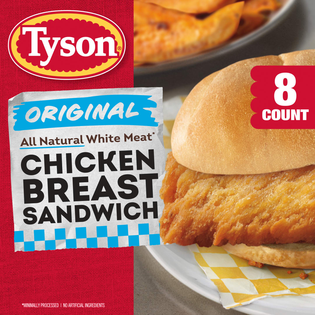 Tyson Frozen Original Chicken Breast Sandwich, 8 ct.