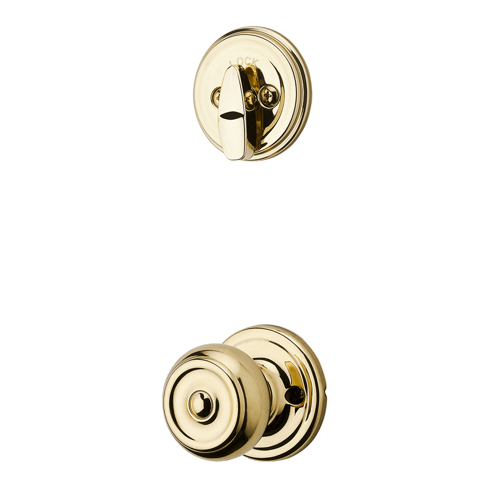 966 Single Cylinder Interior Pack w/Phoenix Knob for Signature Series Handlesets in Polished Brass