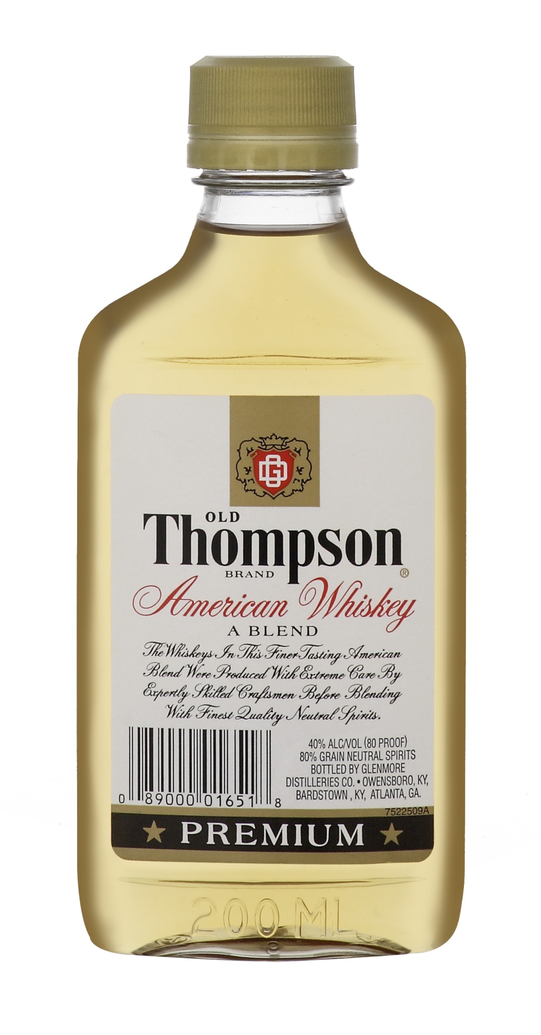 Old Thompson Blended American Whiskey 200ml 80 Proof