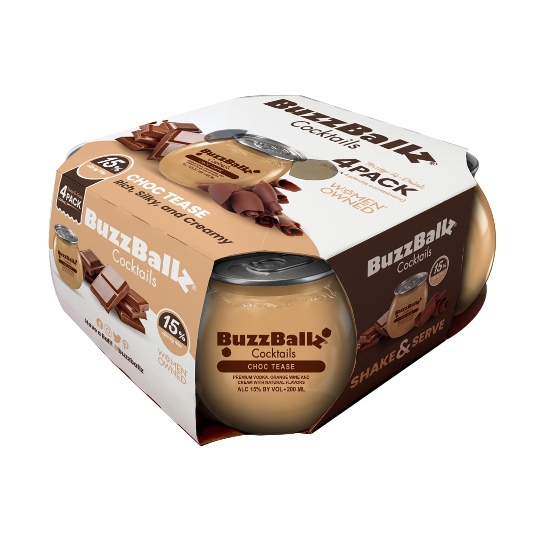 BuzzBallz Chocolate Tease Cocktail 4 Pack 200ml 30 Proof