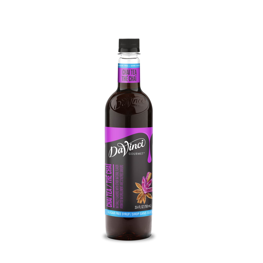 DaVinci Gourmet Sugar Free Chai Tea Syrup, 4 x 750 mL