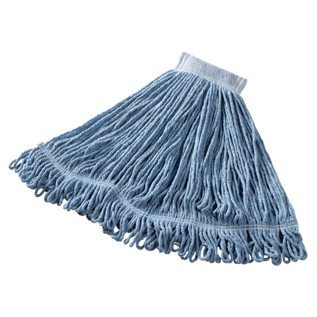 Rubbermaid Commercial Products Super Stitch® Large 24 OZ Blend Wet Mop, 5" Headband, Blue