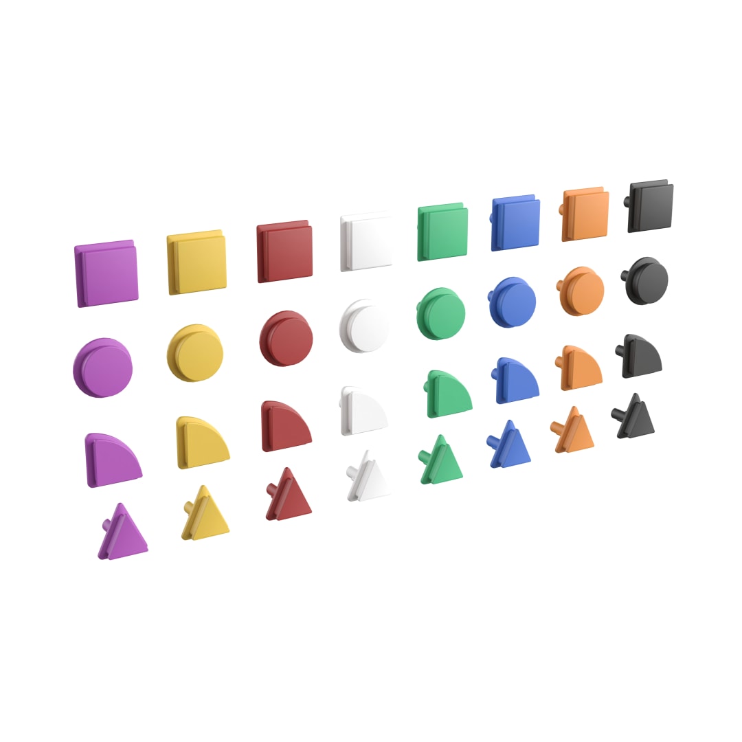 Bright Beginnings Commercial Grade Multicolor 256 Piece Shape Set for Modular STEAM Wall Systems (Not Included)