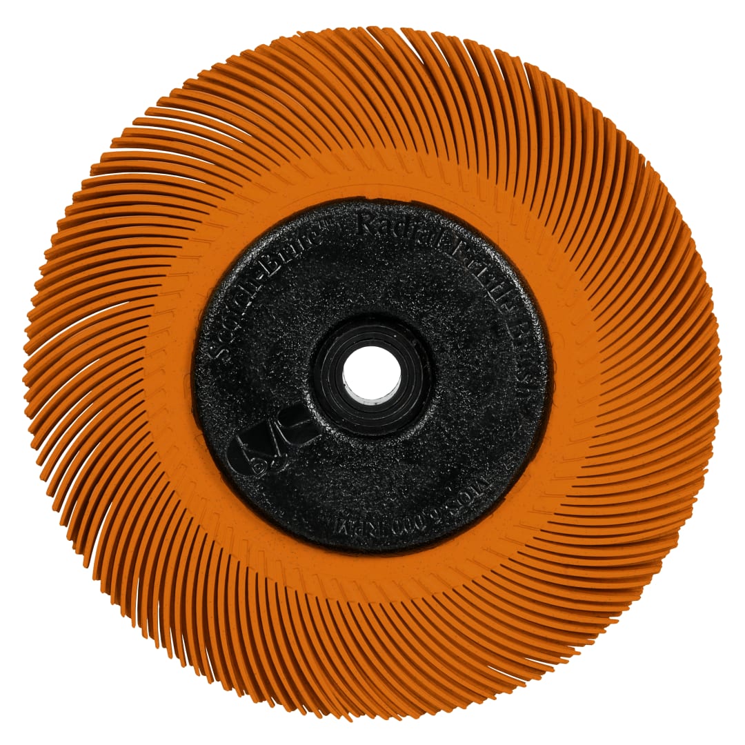 Scotch-Brite™ Hassas Radyal Bristle Fırça, PN-RB, 80+, 152,4 mm x 11,113 mm x 25,4 mm (6 inç x 7/16 inç x 1 inç), Tip C, Adaptörlü