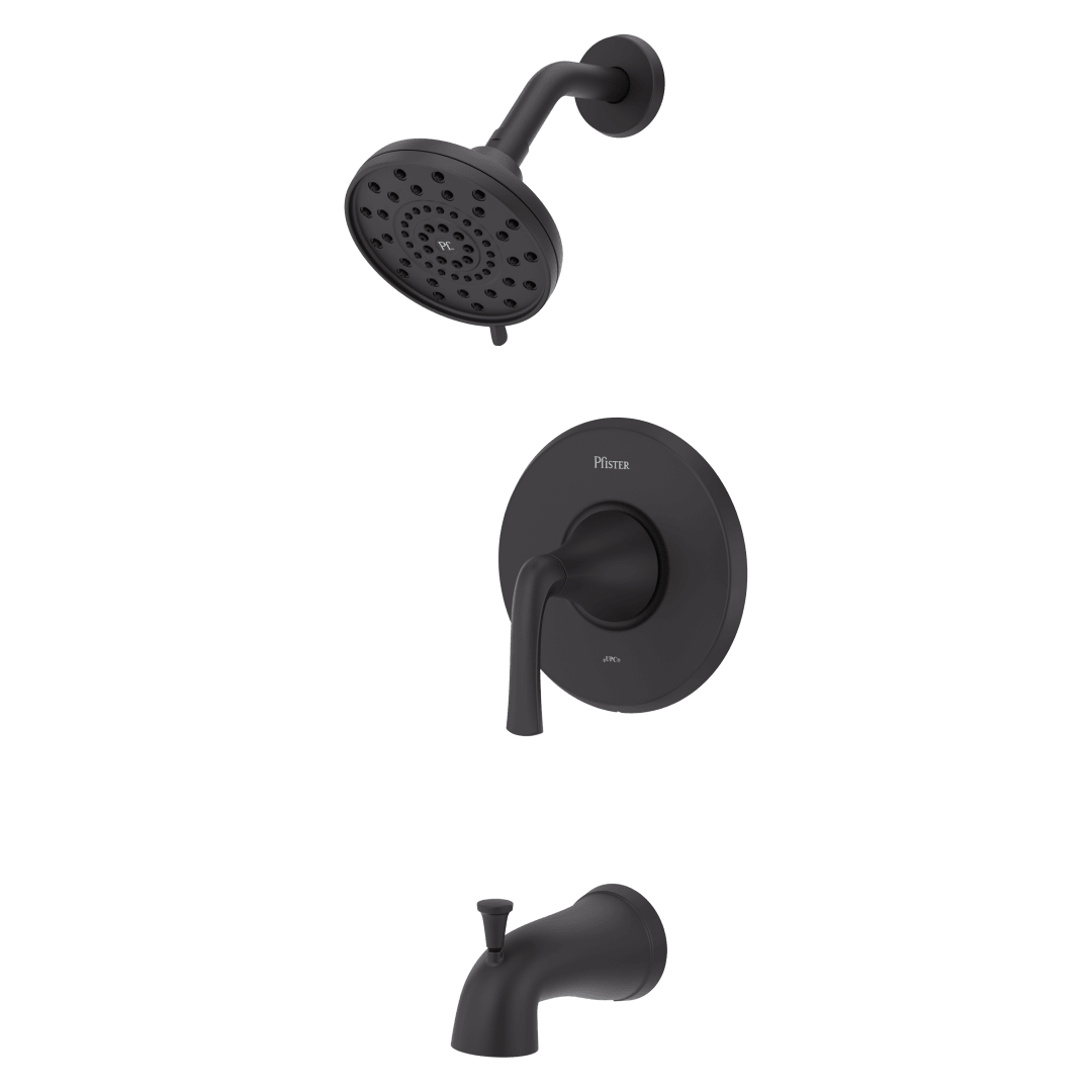 Ladera 1-Handle Tub & Shower Faucet in Matte Black
