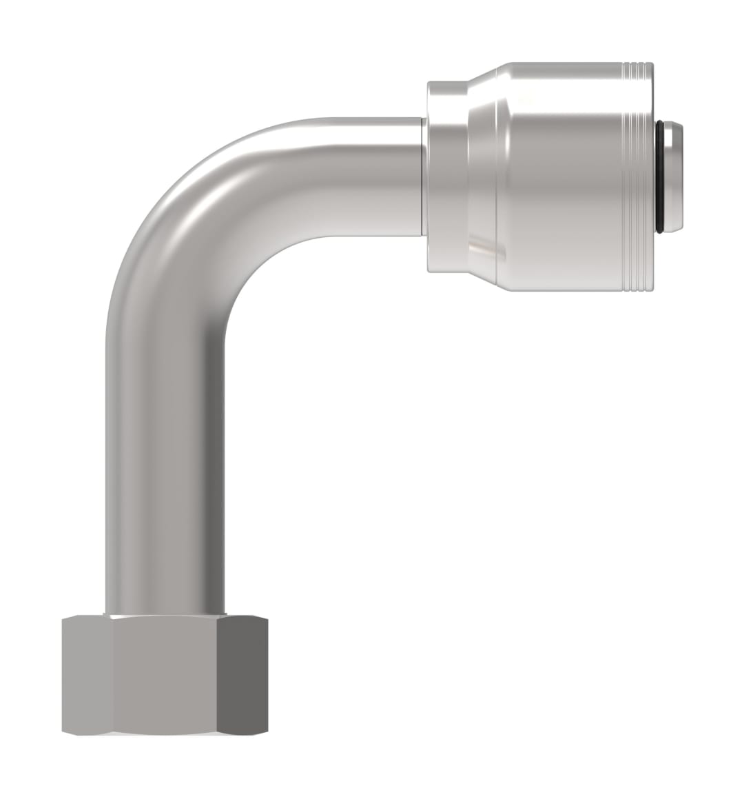 Aeroquip 1" Female ORS 90 Degree Long X 1" Hose Fitting 4 Way