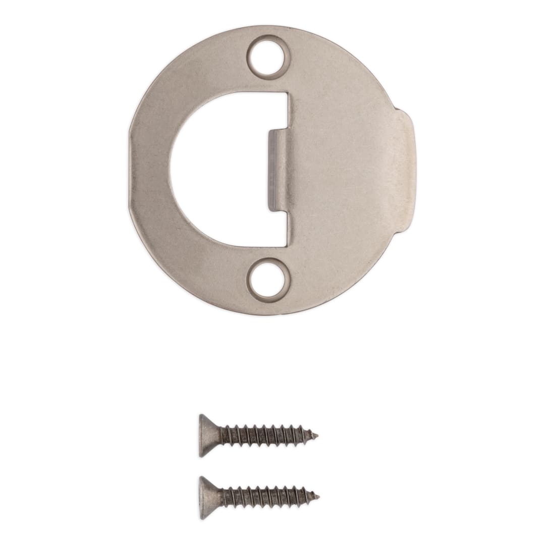Round Circle Strike for Knob/Lever in Satin Nickel Finish