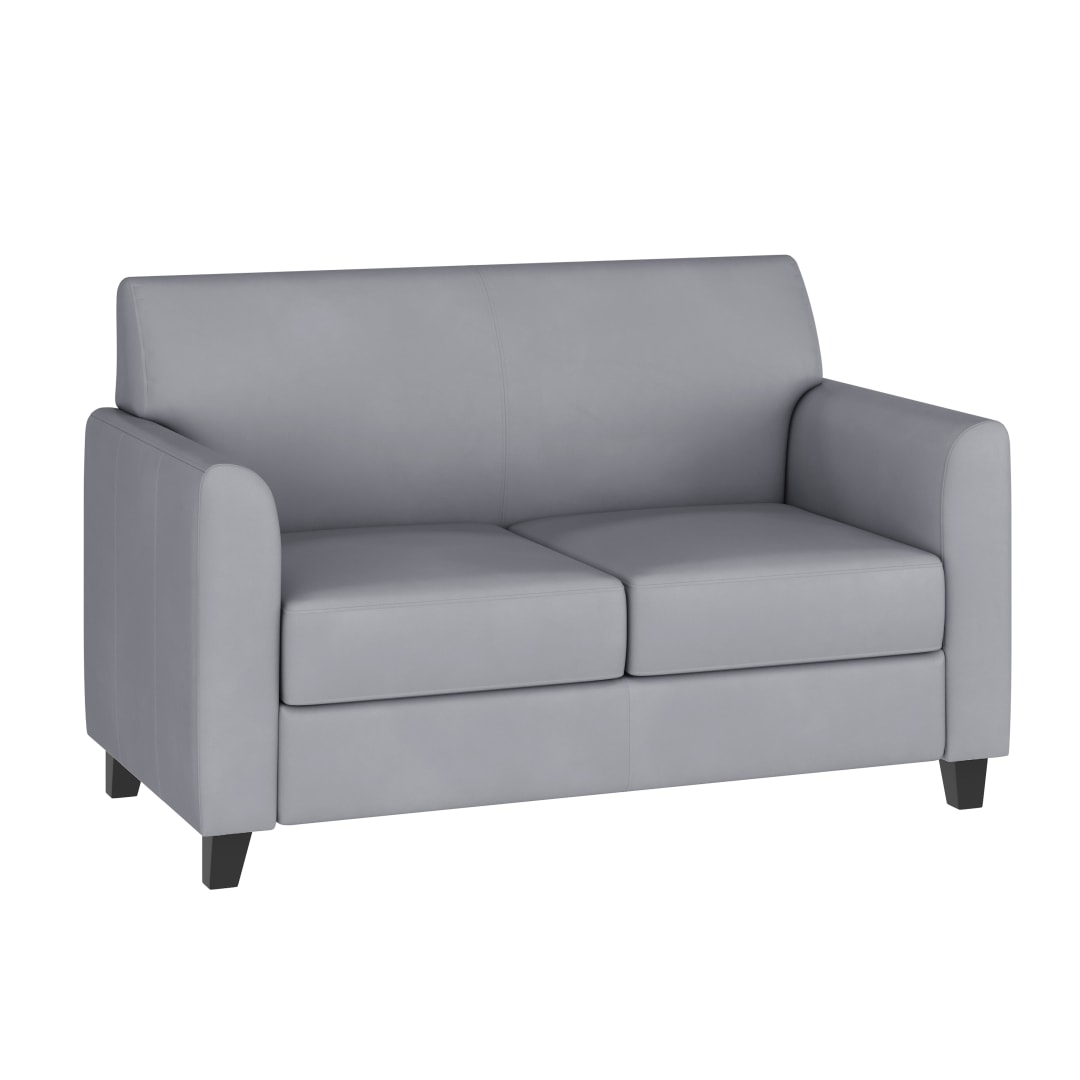 HERCULES Diplomat Series Gray LeatherSoft Loveseat