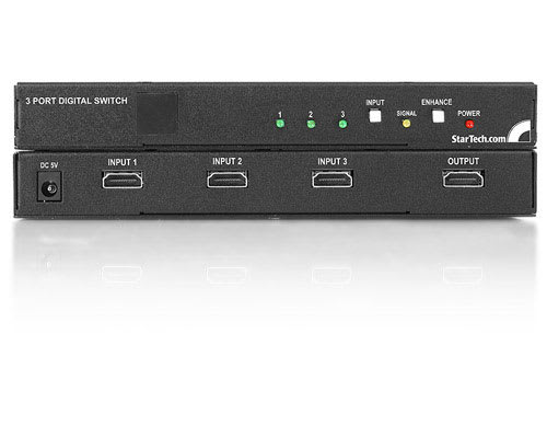 3x1 HDCP Compliant HDMI Switcher w/Remote Control