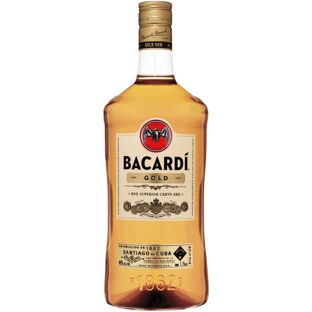 Bacardi Gold Rum, Gluten Free 40% 1.75L