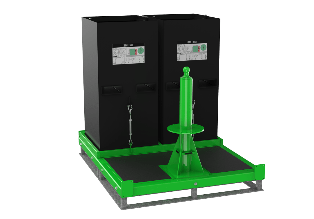 3M™ DBI-SALA® FlexiGuard™ M200 Modular Jib Counterweight Mast Base Without Concrete, One or Two Users, 8530886