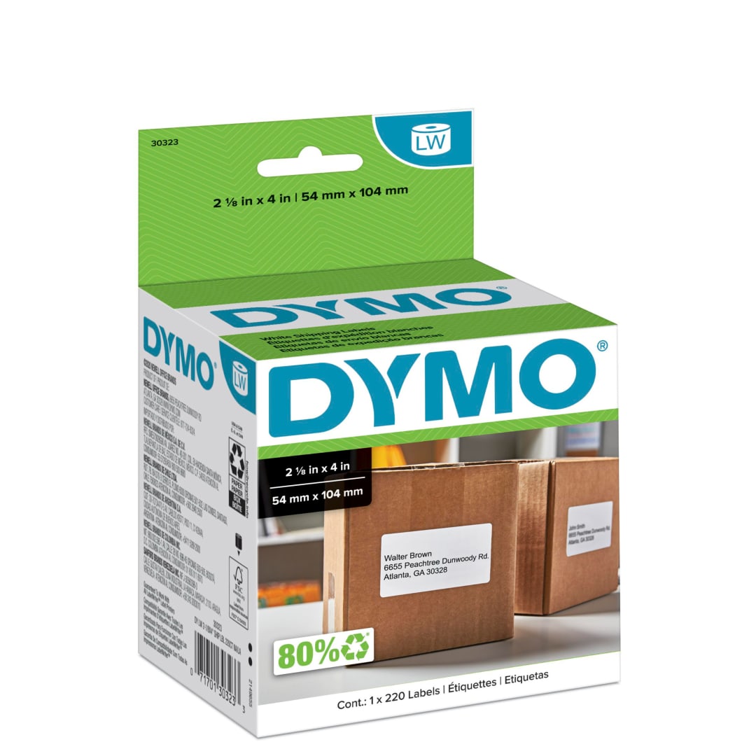 DYMO® Authentic LW Shipping Labels, DYMO® Labels for LabelWriter™ Label Printers, 2-1/8" x 4", 1 Roll of 220