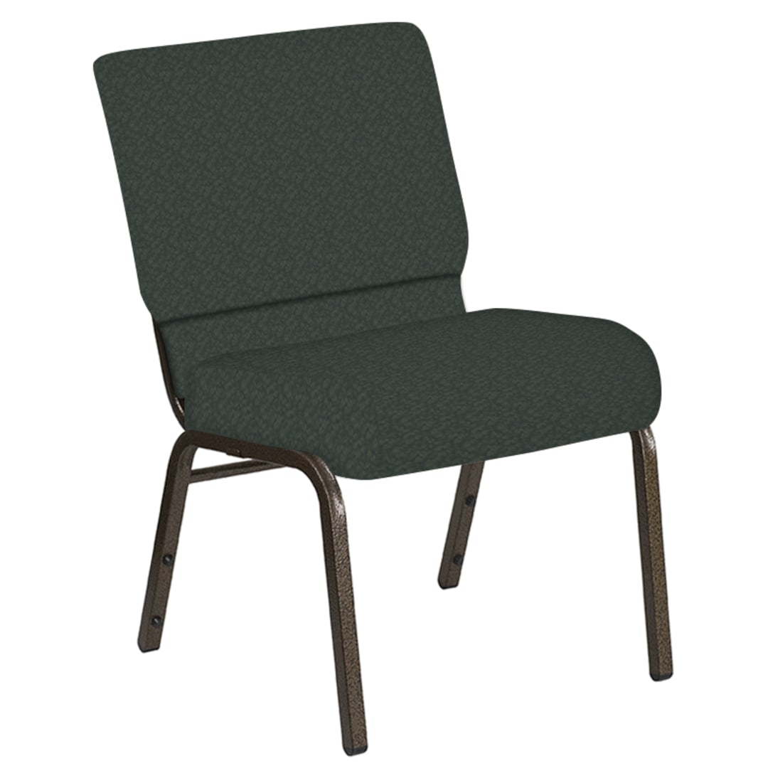 Embroidered 21''W Church Chair in Bonaire Orchard Fabric - Gold Vein Frame