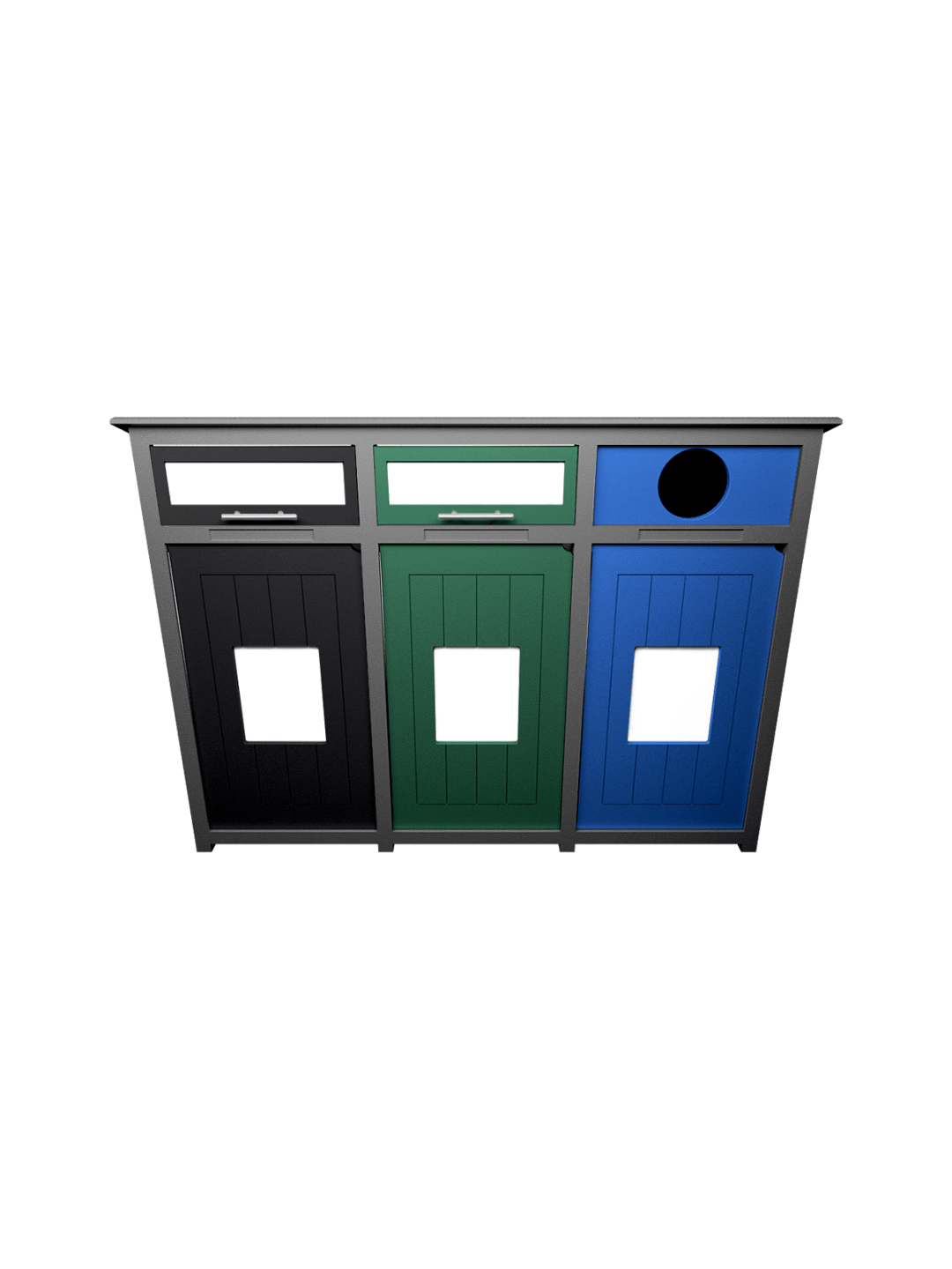 AURA - Triple - Unit - Lift-Lift-Circle - Grey-Black-Green-Blue