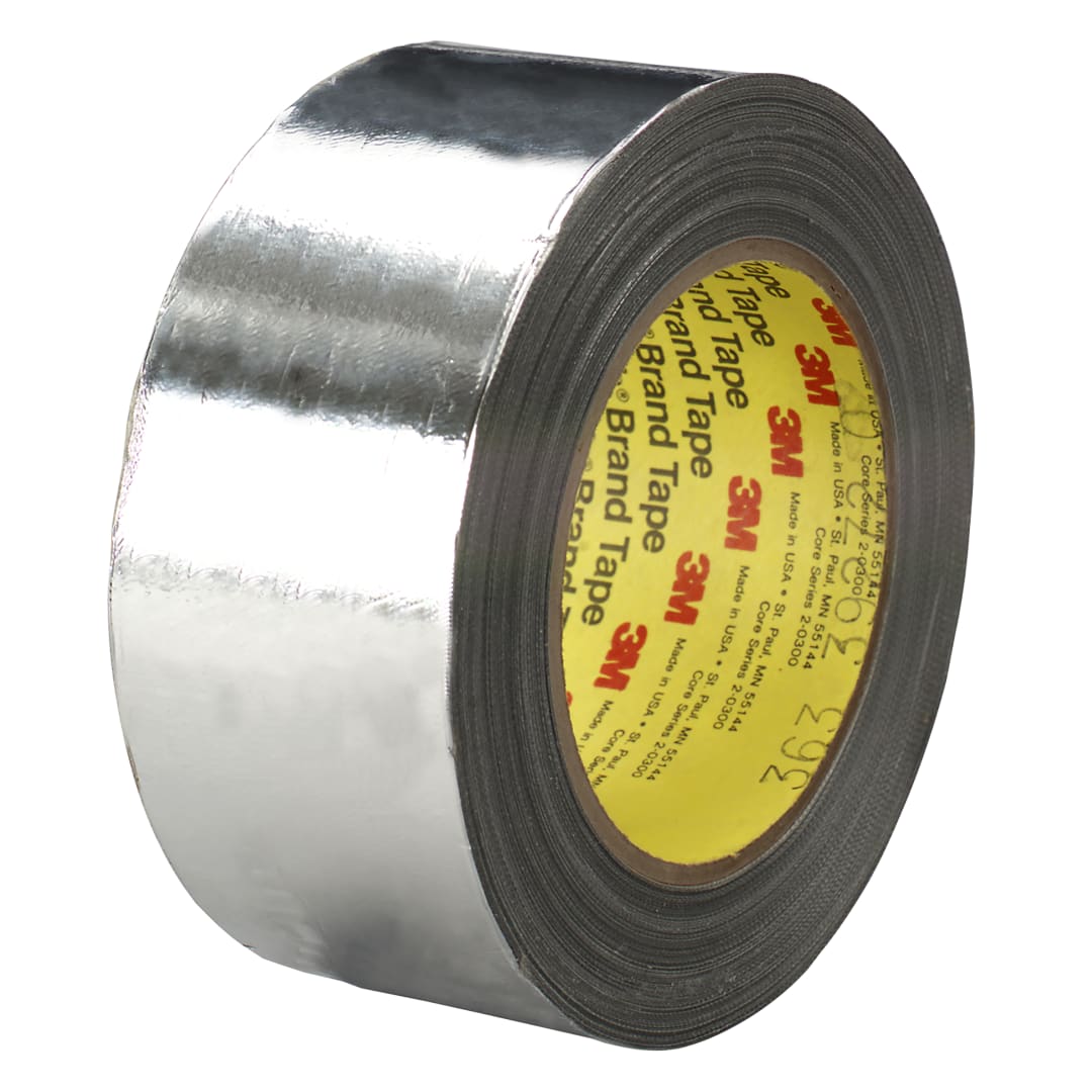 3M™ Yüksek Performanslı Alüminyum Folyo/Cam Bez Bandı 363 Gümüş, 1 in x 36 yd 7.3 mil, her kutuda 36 adet