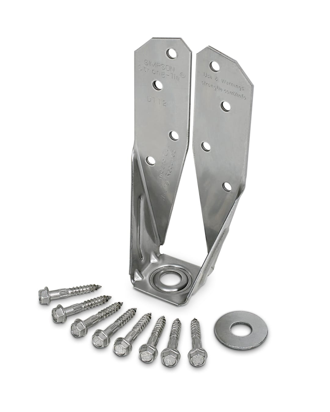 Simpson Strong-Tie DTT2SS DTT2SS™ Stainless-Steel Deck Tension Tie for 2x with 1-1/2 in. SDS Screws (Pack of 4)