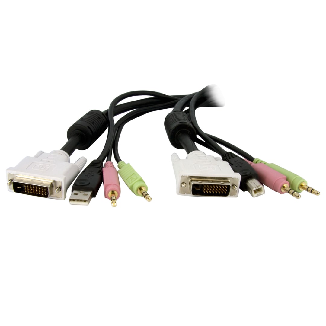 High Resolution DVI Dual Link USB KVM Cable