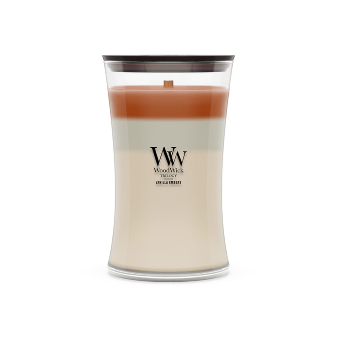 WoodWick Vanilla Embers Large Hourglass Trilogy Candle