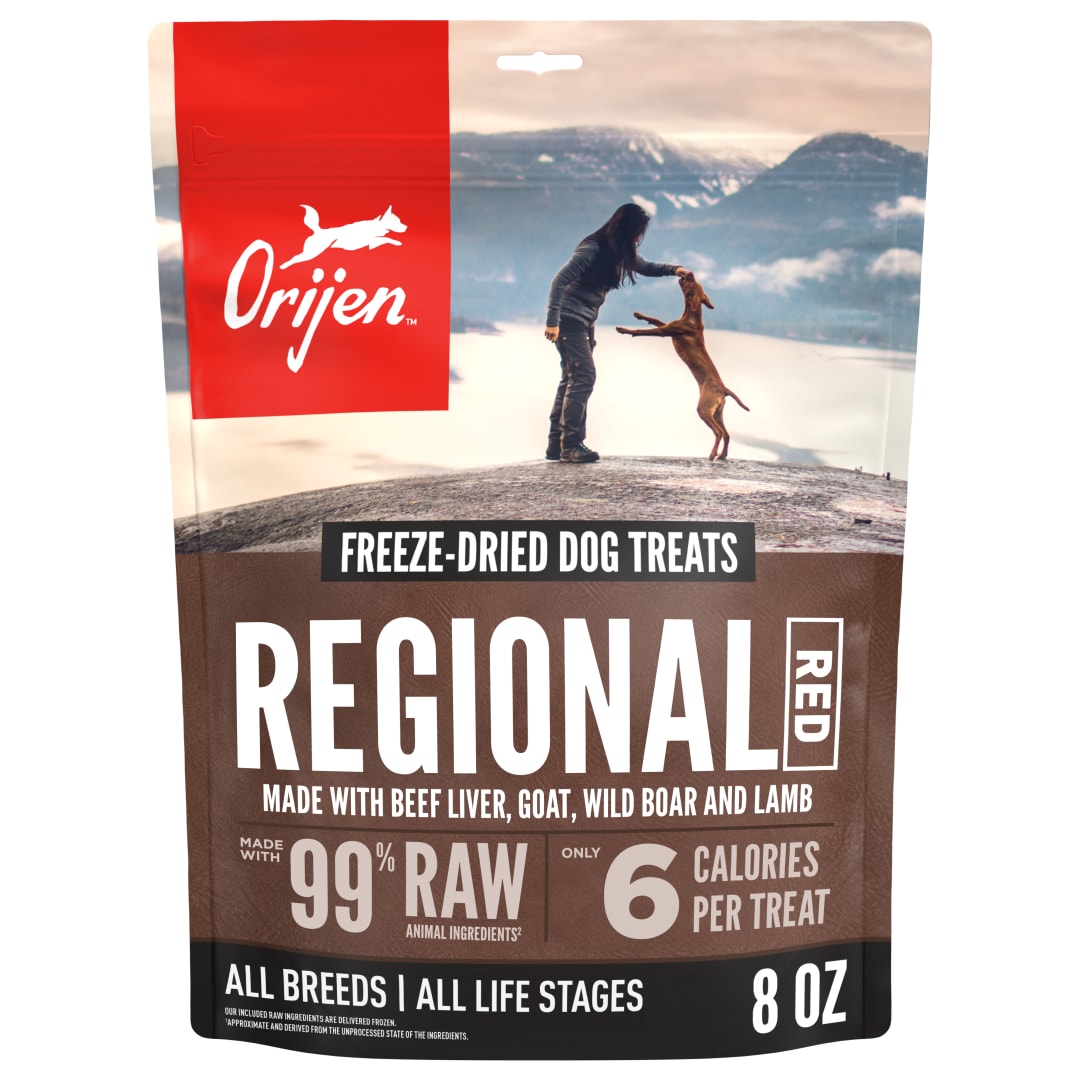 ORIJEN Grain Free High Protein Freeze Dried Dog Treats Regional Red Recipe