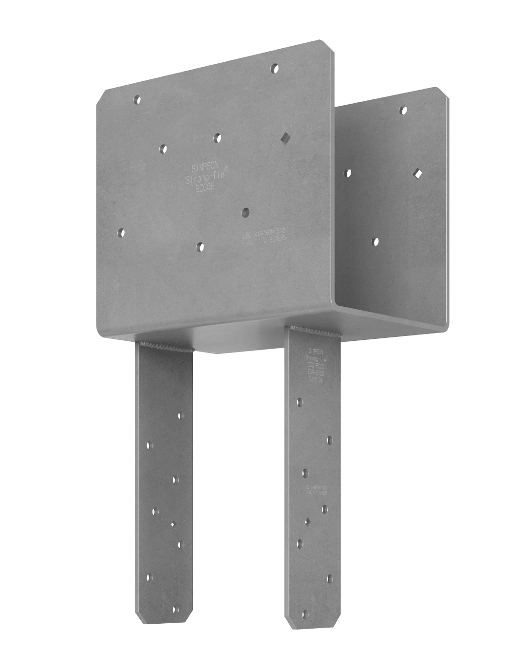 Simpson Strong-Tie ECCQ66SDS2.5-R ECCQ™ End Column Cap for 6x Beam, 6x Post, with Strong-Drive® SDS Screws