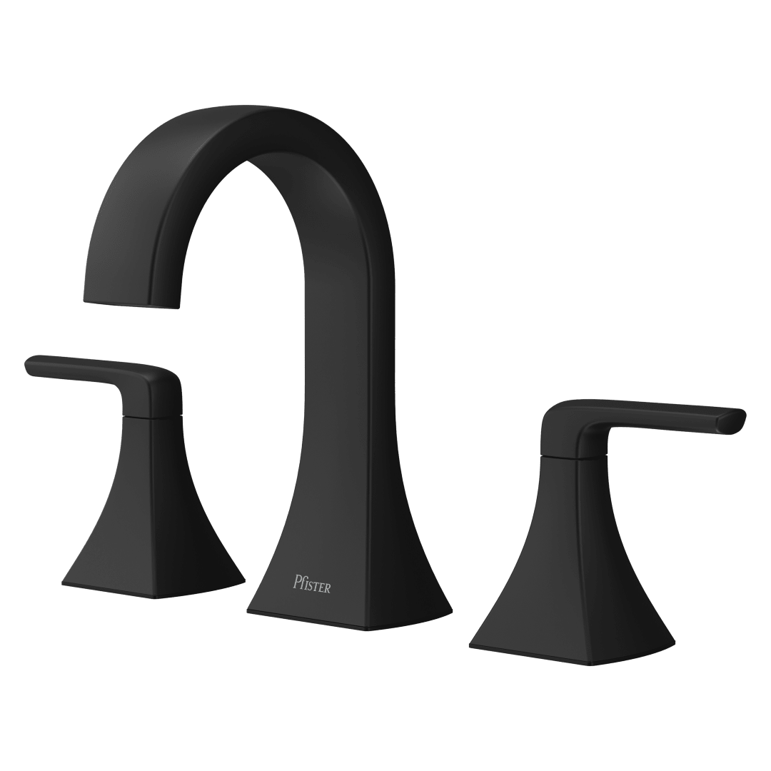 Bruxie 2-Handle 8" Widespread Bathroom Faucet in Spot Defense Matte Black