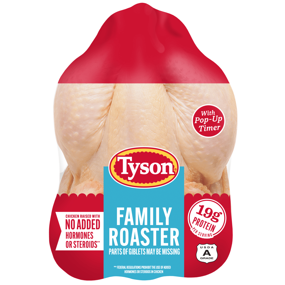 Tyson® All Natural Fresh Family Roaster Whole Chicken, 6.2 lb. (Avg Weight)