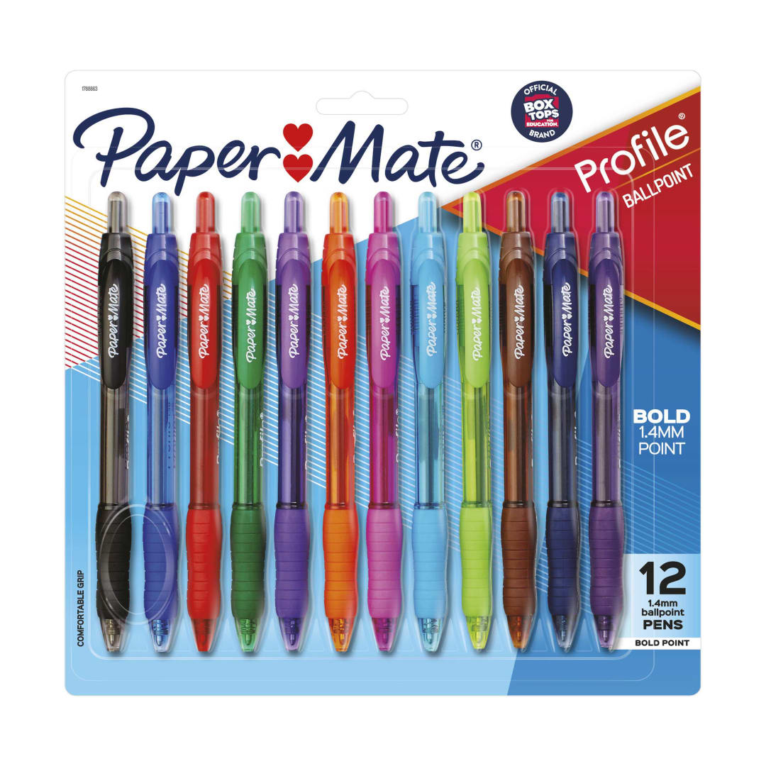 PM PROF BP PEN 1.4MM 12CT ASST TRAY